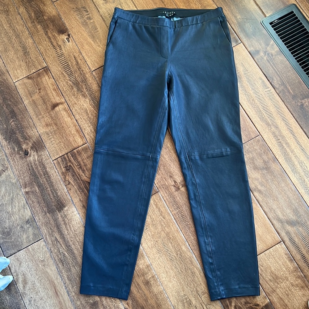 Theory Thaniel L Brim Leather Pants/Leggings